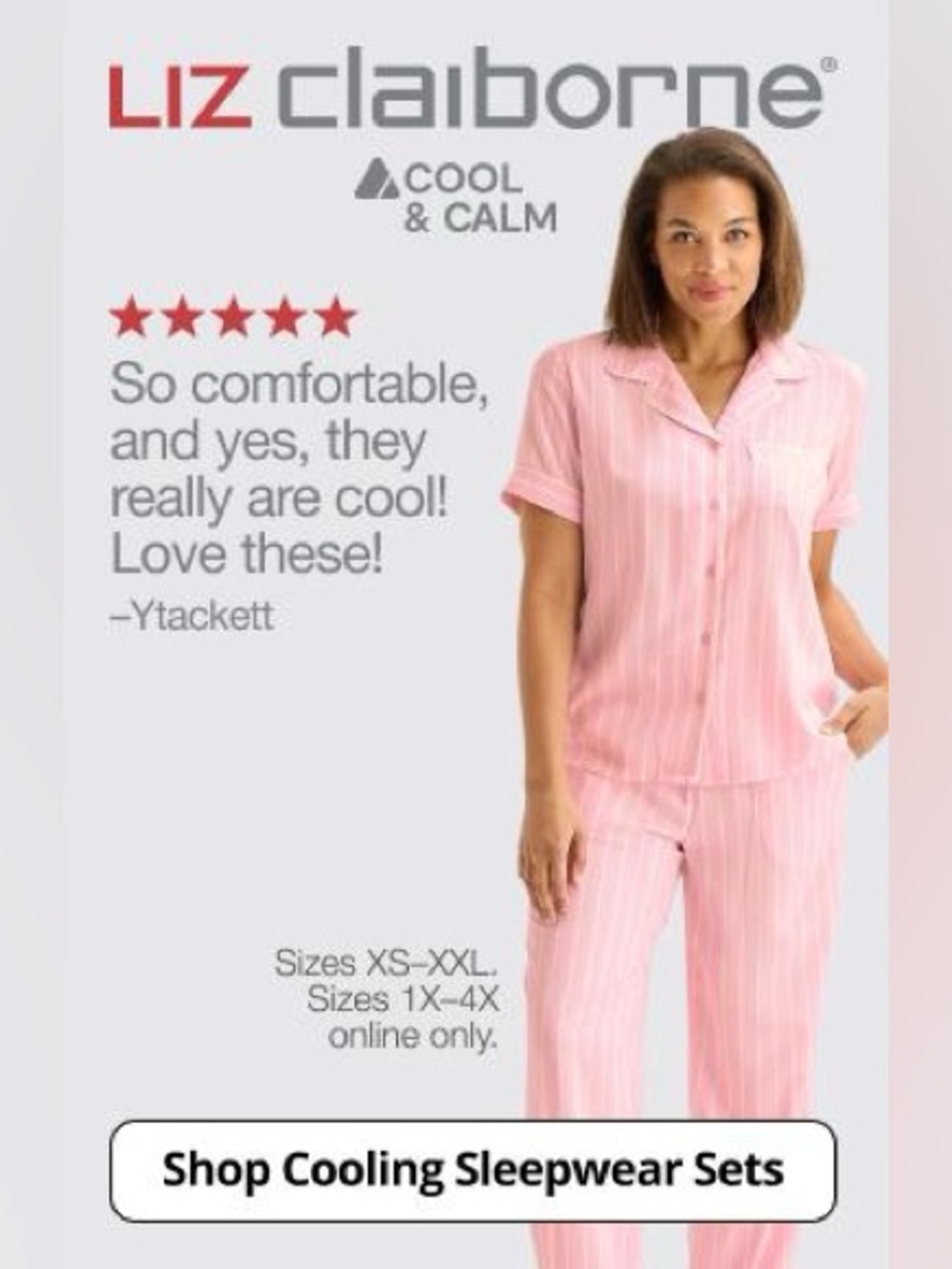 ❄️ Liz Claiborne COOL & CALM Savannah Floral Pajama Set - Picture 10 of 11